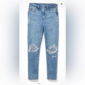 American Eagle Strigid Ripped Mom Jean